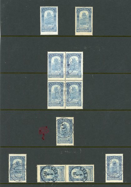 5 Kronor Posthuset: liten samling inkl xx ex.