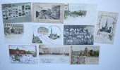 VYKORT BERLIN:  samling 216st gamla, många gruss-aus.