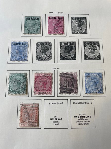 GIBRALTAR, MALTA: samlingar i Schaubek-album.