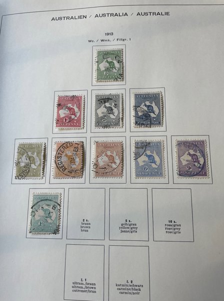 AUSTRALIEN: samling till 1980 i Schaubek-album.