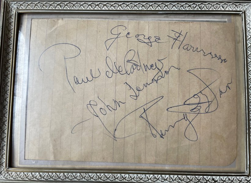 Autografer BEATLES, Malmö 1963.