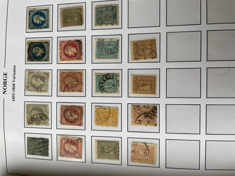 NORGE:  samling till 1929 i pärm med mycket extra-material.