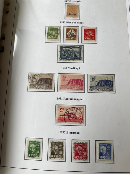 NORGE:  xx/x/o samling 1927-2020 i fem pärmar + annat album.