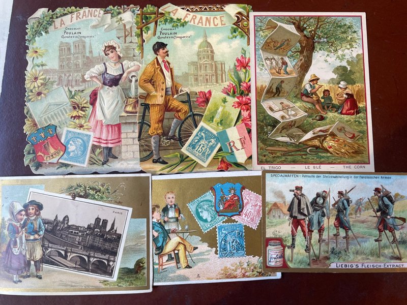FRANKRIKE: samling 84st "samlar-bilder" runt år 1900.
