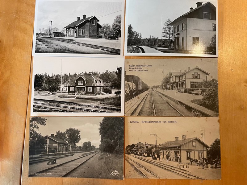 Järnvägs-stationer C-län, 20st gamla.