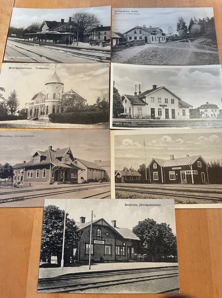 Järnvägs-stationer H-län, 23st gamla.