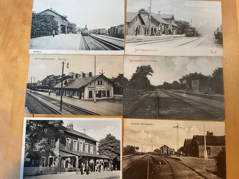 Järnvägs-stationer Skåne, 23st gamla.