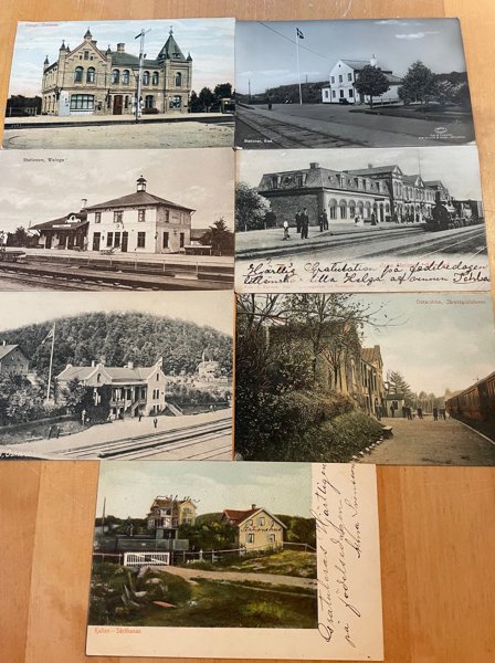 Järnvägs-stationer N-län, 33st gamla.