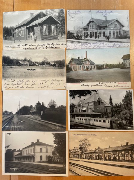 Järnvägs-stationer T-län, 31st gamla.