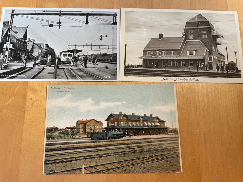 Järnvägs-stationer AC+BD-län, 15st gamla