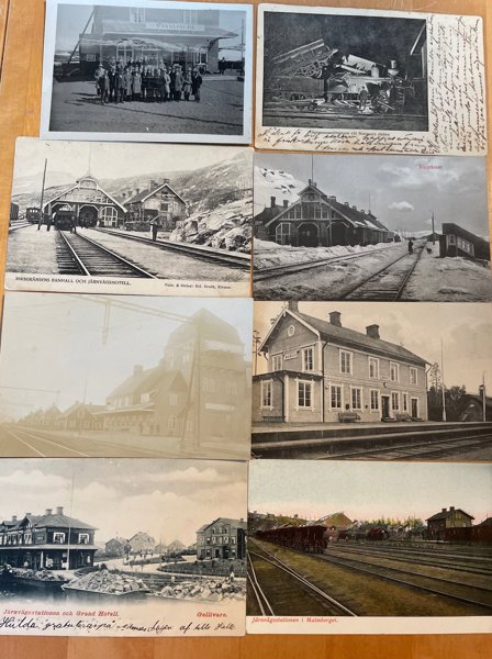 Järnvägs-stationer BD-Län, 63st gamla.