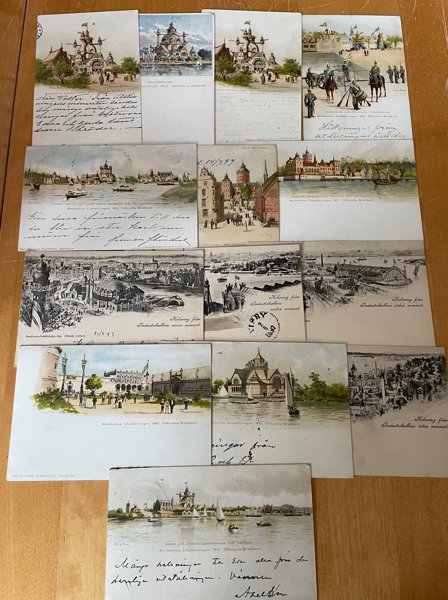 Stockholm Utställningen 1897.bla 14st gruss-aus!