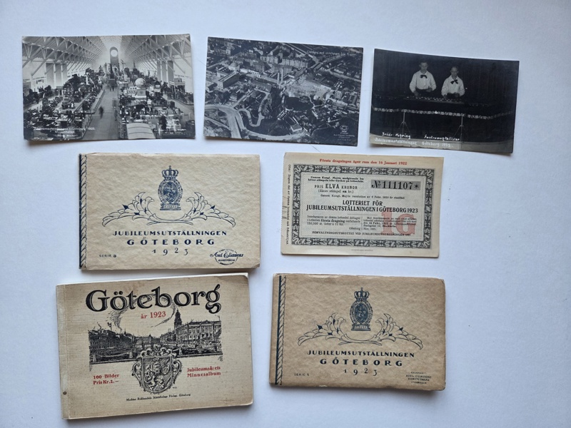 O-län Göteborg Utställningen 1923; 23st + tre fler-vykorts häften.