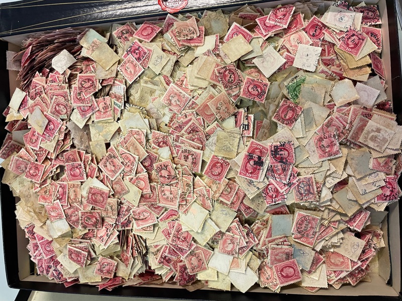OSCAR 10 öre: ca 800gr blötade märken.