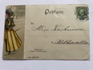 "Mekaniskt" viknings-kort, frankerat 1907