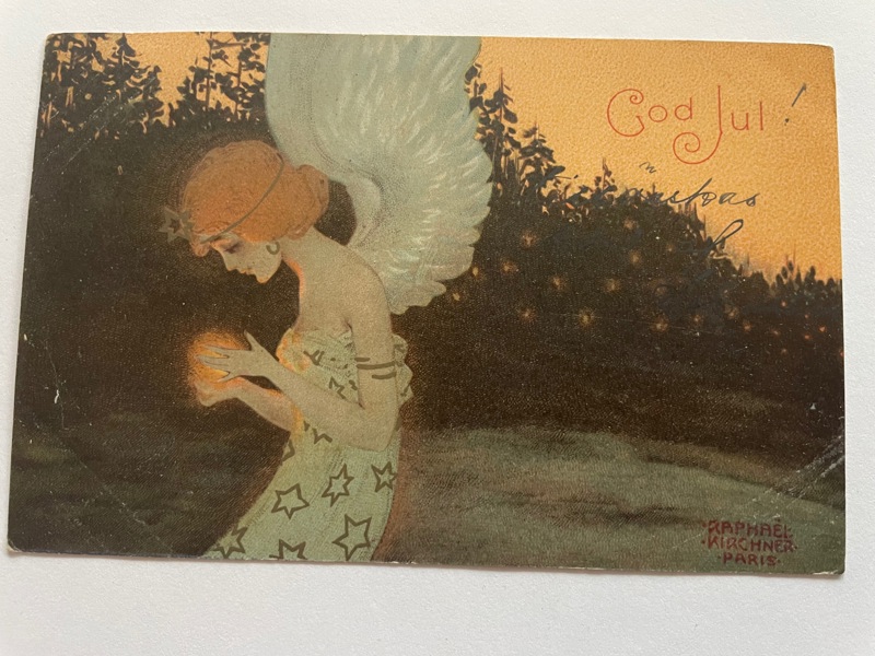 Kirchner; Ängel i natur, frankerat 1904.