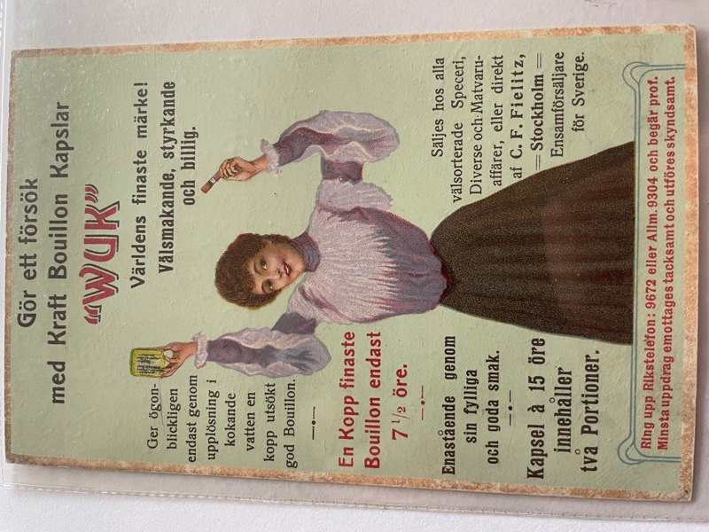 Reklam-kort Kraft Boullion Kapslar, ofrank.