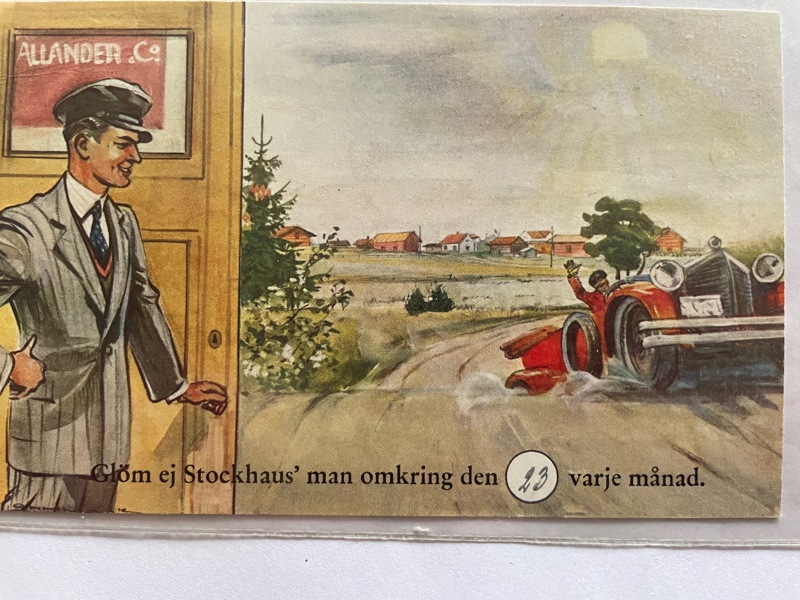 Reklam-kort Stockhhaus frank. 1934