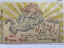 Hand-målat (på helsak): tomte 1906, frank.