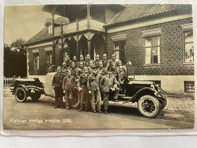 Fjälkinge; Frivilliga Brandkåren 1928, ofrank.