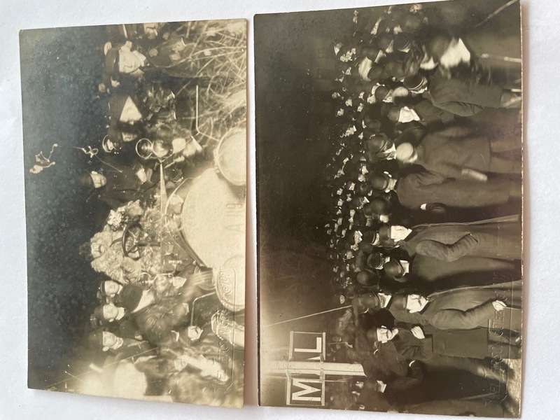Vinter-rallyt Stockholm-Göteborg 1907, två äkta foto.