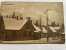 Järnvägs-stationen Vackerslätt i snö ca 1920