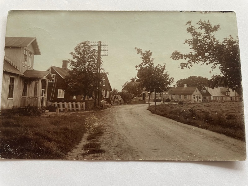 Skåne-Ask (utanför Svalöv), Bygatam, äkta foto.