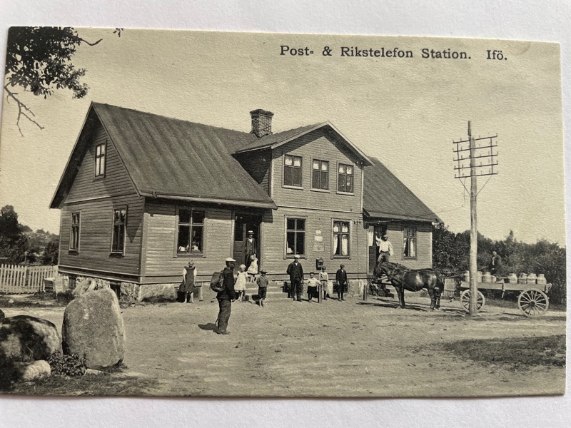 Ifö; Post och Tele stationen, ofrank.
