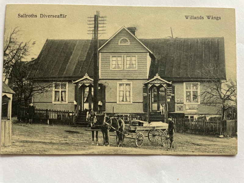 Willands Wånga; Sallrots Diverseaffär, frank. 1913