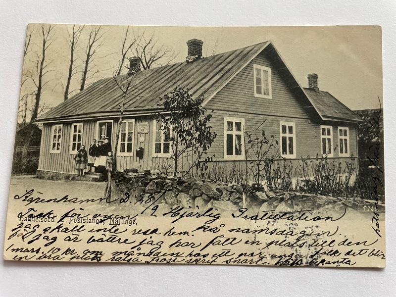 Näflinge Poststation/Handelbod, frank 1904.