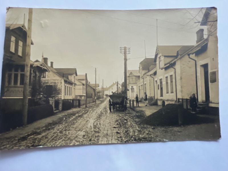 (Östra) Klagstorp; Bygatan äkta foto, frank. 1914