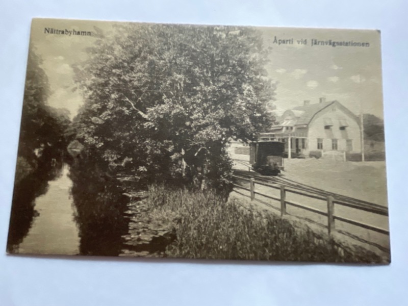 Järnvägs-stationen Nättrabyhamn, ofrank.
