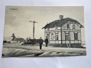 Järnvägs-stationen Tingsdal, med stins, ofrank