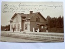 Järnvägs-stationen Ullersäter, med stins, äkta foto.