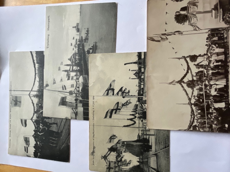 Trelleborg; sju olika Tågfärje-invigningen 1909.