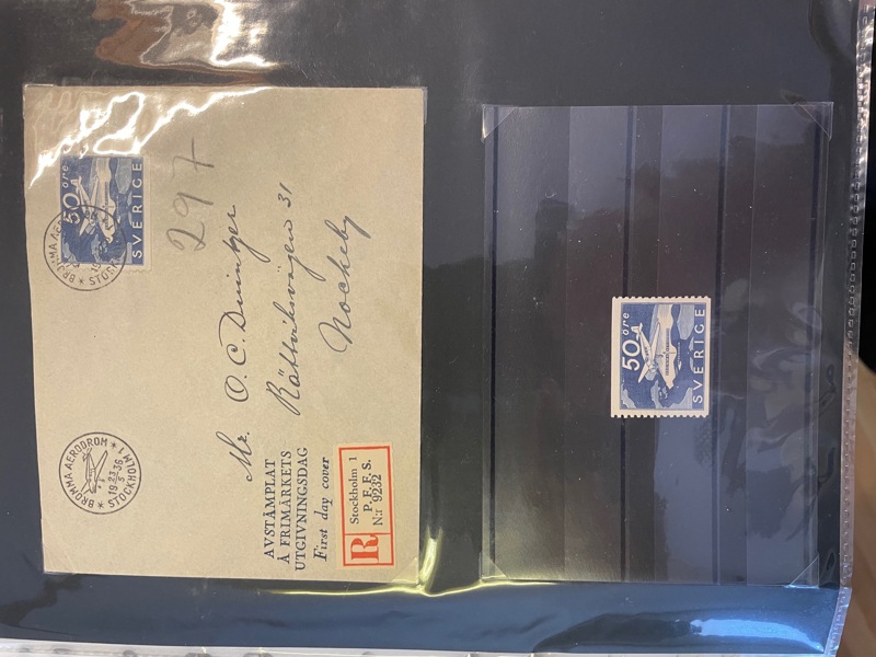 xx/FDC i fyra pärmar 1936 -1970tal. Många FDC med vinjetter.