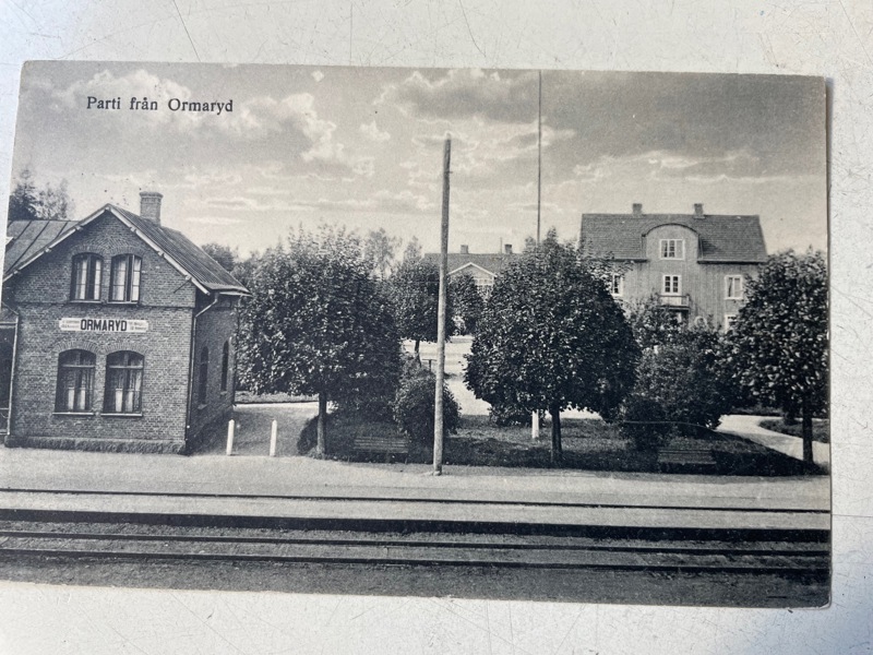 Järnvägs-stationen Ormaryd, plundrad ca 1915