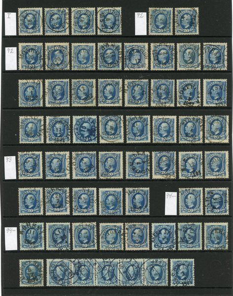 F56; 125ex inkl 64ex typ1, resten tidigt stämplade.