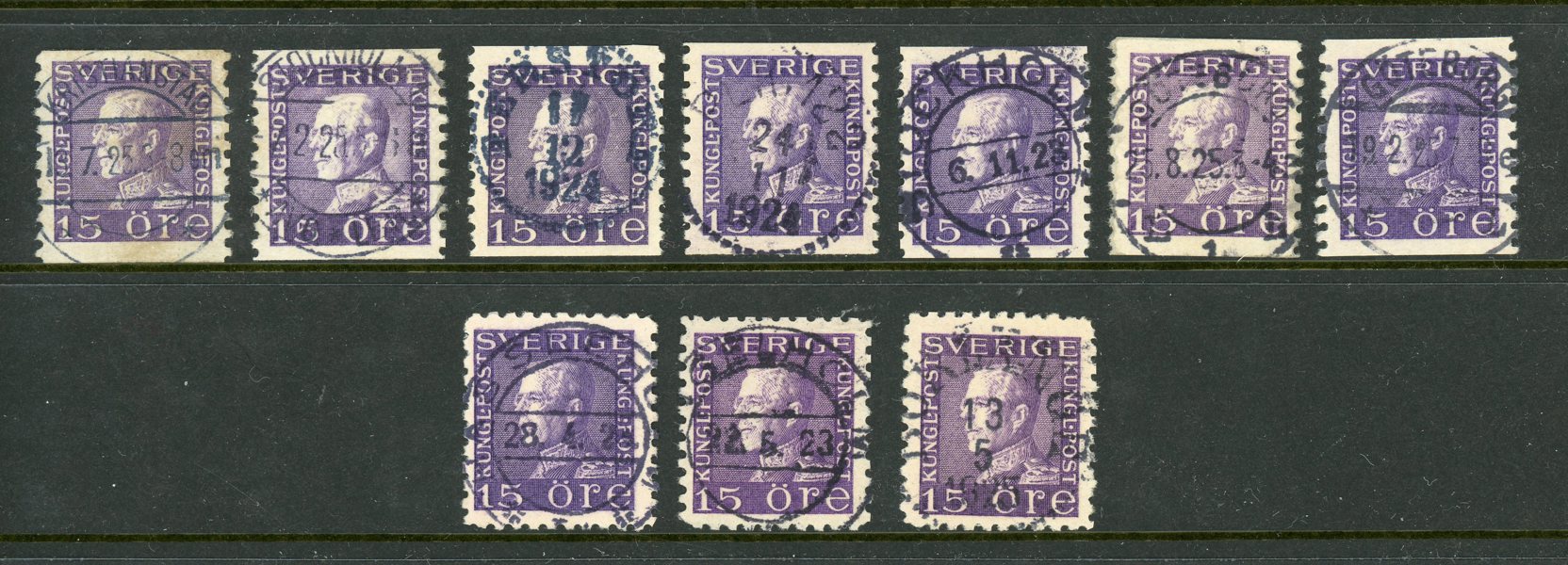 F175A, C; 10ex med lyx-stämplar.