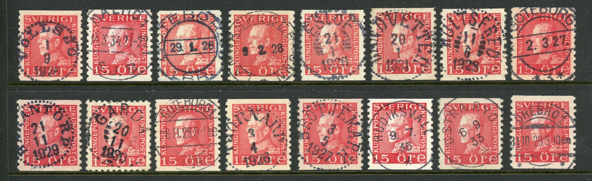 F176/177; 16ex med lyx-stämplar.