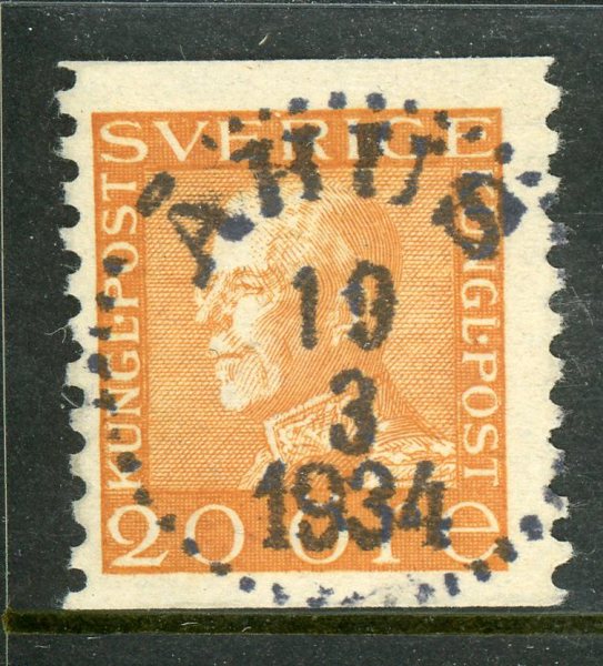 F181 Åhus 19.3.34, lyxstämpel.