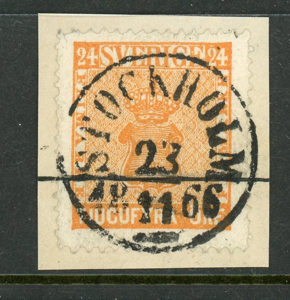 F10 Stockholm 23.11.66, lyx-stämplat OCH läckmakulerat ex!