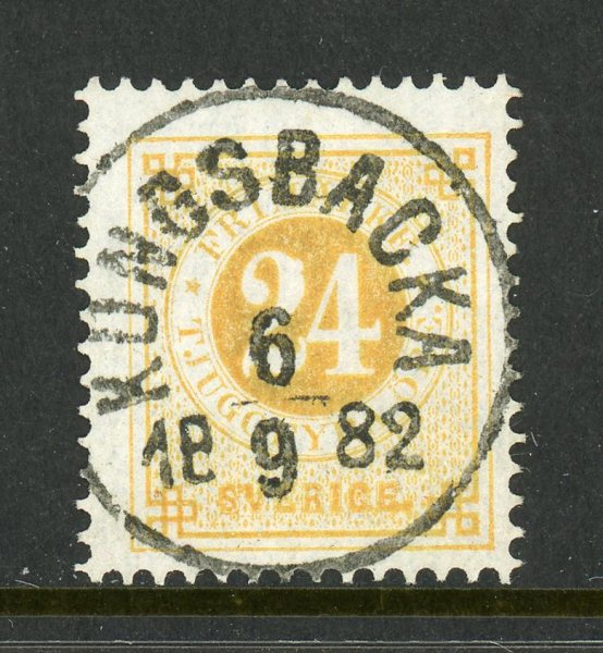 F34 Kungsbacka 6.9.82, perfekt lyx-stämpel.