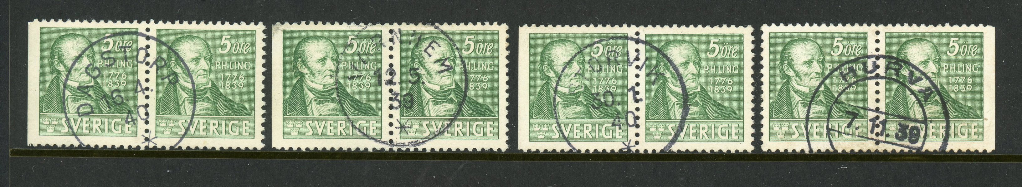 F318BC/CB; 4ex med vackra stämplar.