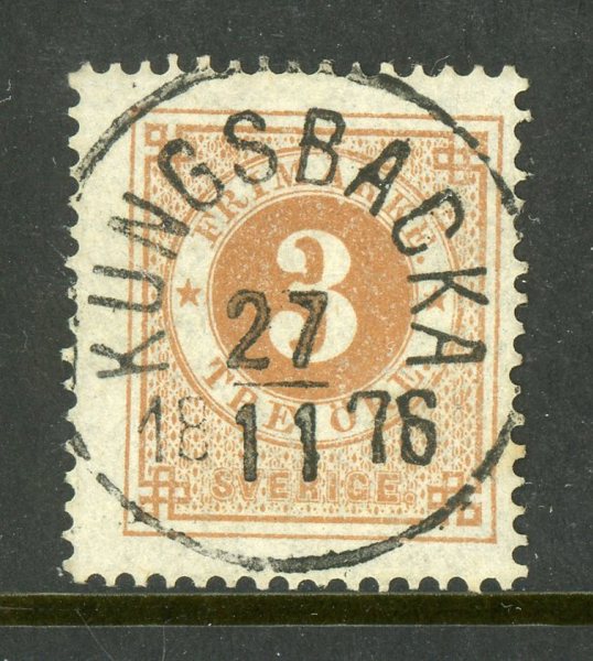 F17 Kungsbacka 27.11.76, perfekt stämpel.