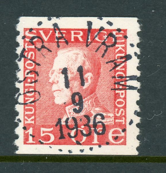F177A Östra Vram 11.9.36, superb stämpel, vitt papper.