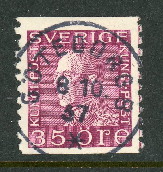 F187 Göteborg 8.10.37, lyx på vitt papper.