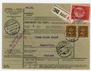 F209, 161(2ex) Paket-adresskort till Finland,