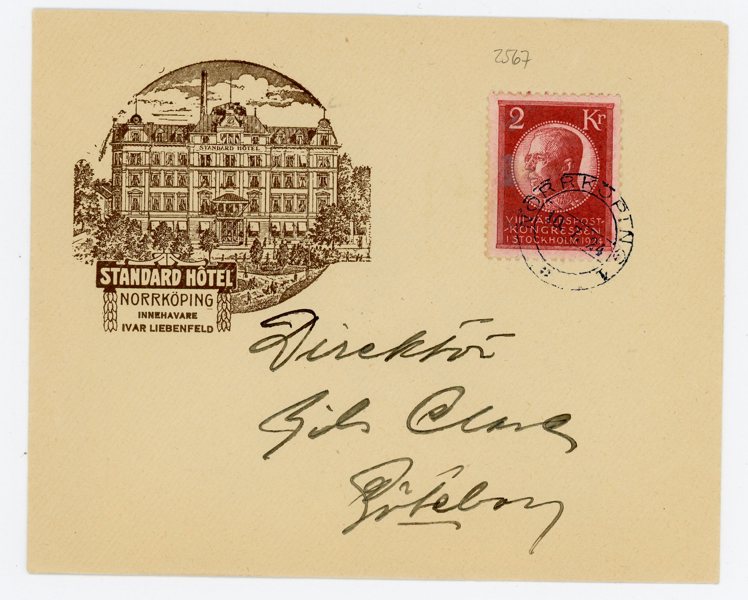 F209 Vackert Reklambrev, Norrköping 10.7.24.