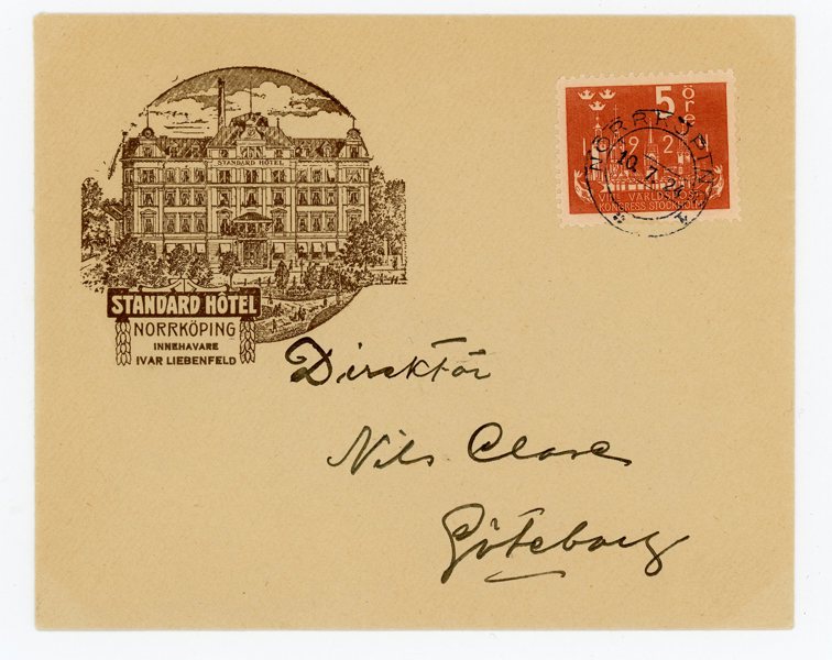 F196 Vackert Reklambrev, Norrköping 10.7.24.